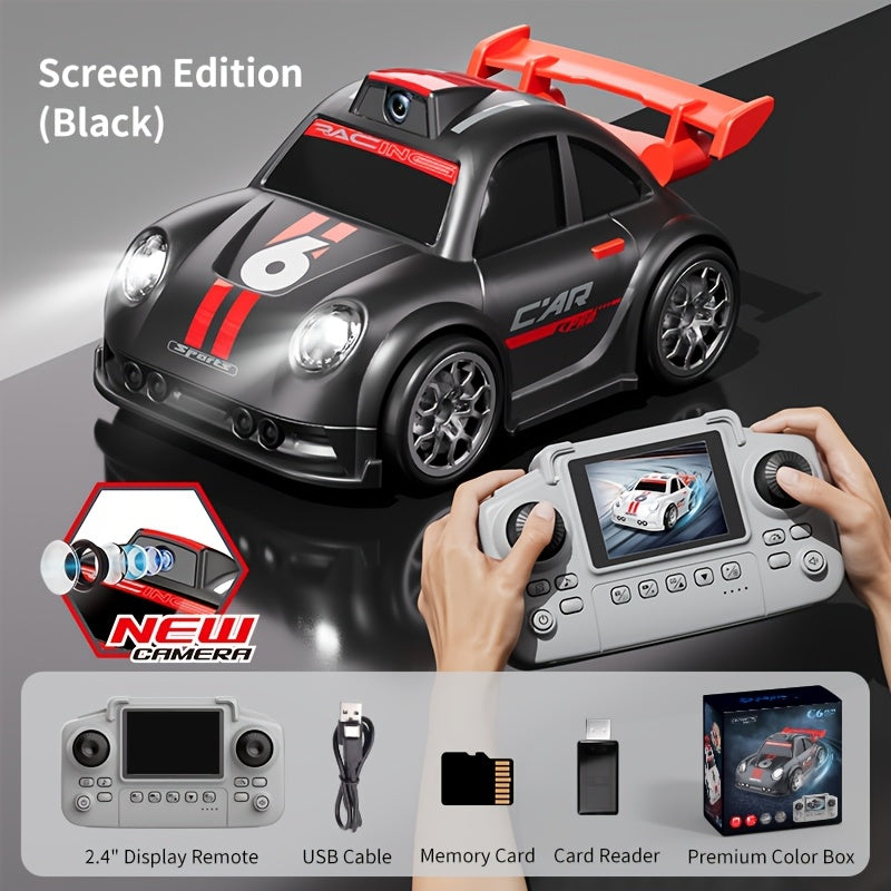 2026 New CP6 Electric Remote Control Car with Optional LCD Screen Display High Speed RC Car for Kids Adults Choose With or Without Screen Black White
