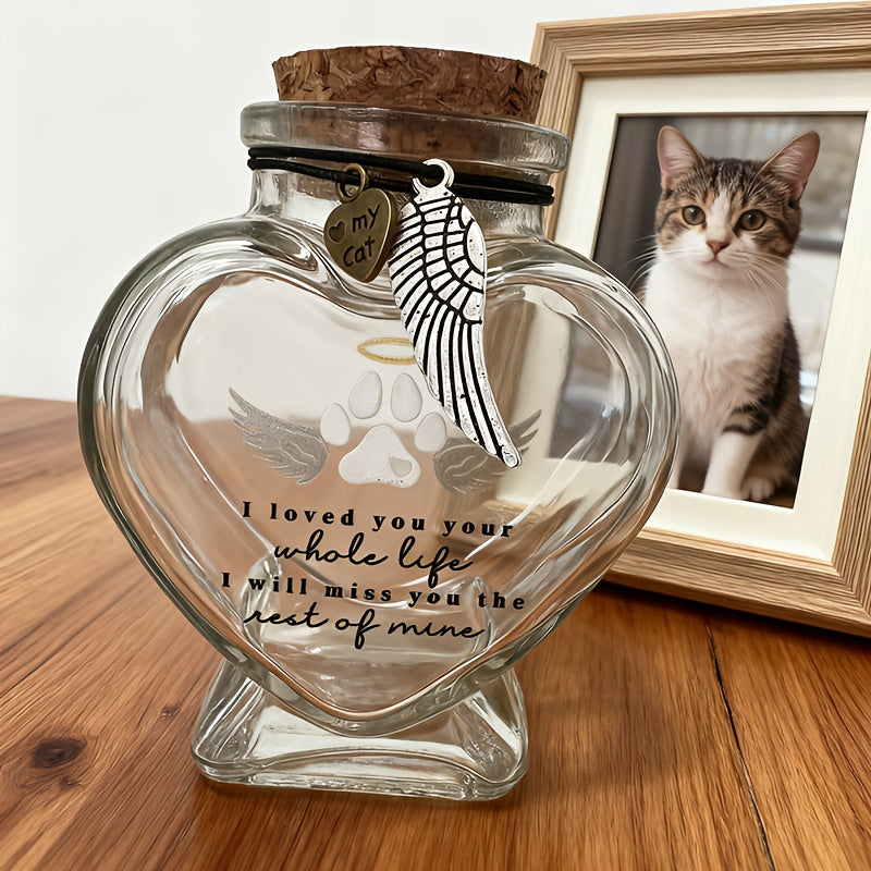 Pet Fur Memorial Bottle Keepsake for Dogs & Cats – Exclusive Hair Memory Bottle to Preserve Your Pet’s Fur, Heartfelt Pet Loss Gift & Remembrance Keepsake for Dog & Cat Owners