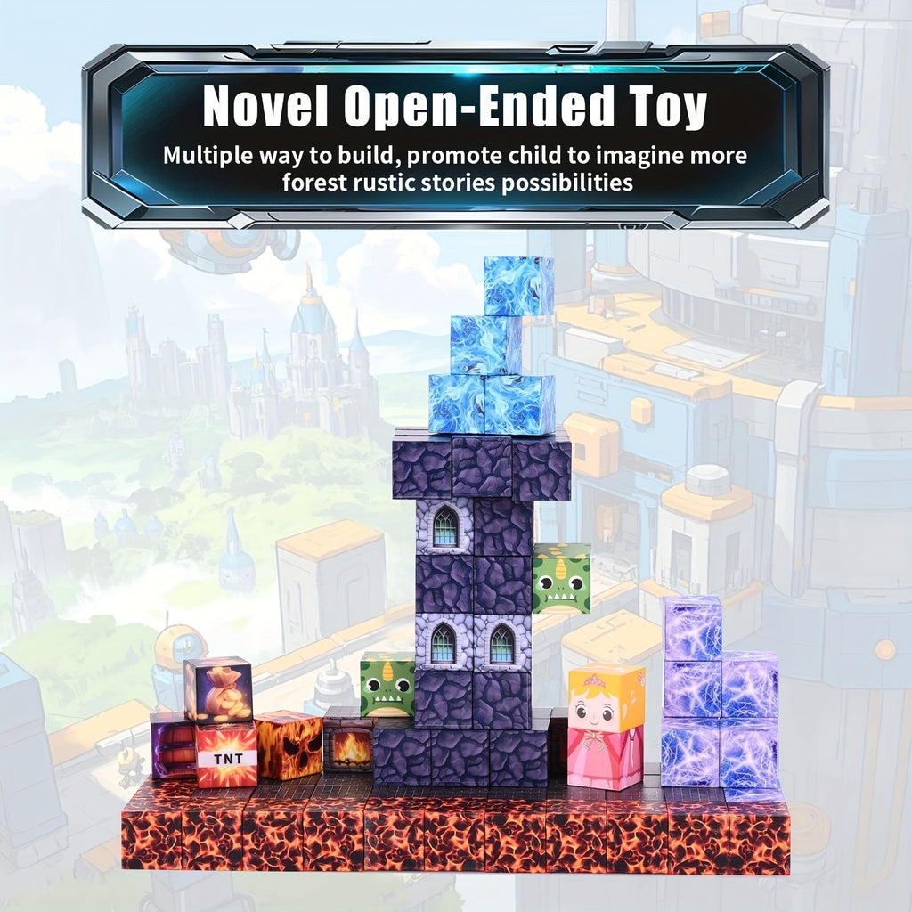 Magnetic Building Blocks Kit 100 or 162 Pieces - STEM Educational Magnetic Tiles Construction Set for Kids Boys and Girls, Creative 3D Building Toy, Birthday Easter Christmas Gift for Children