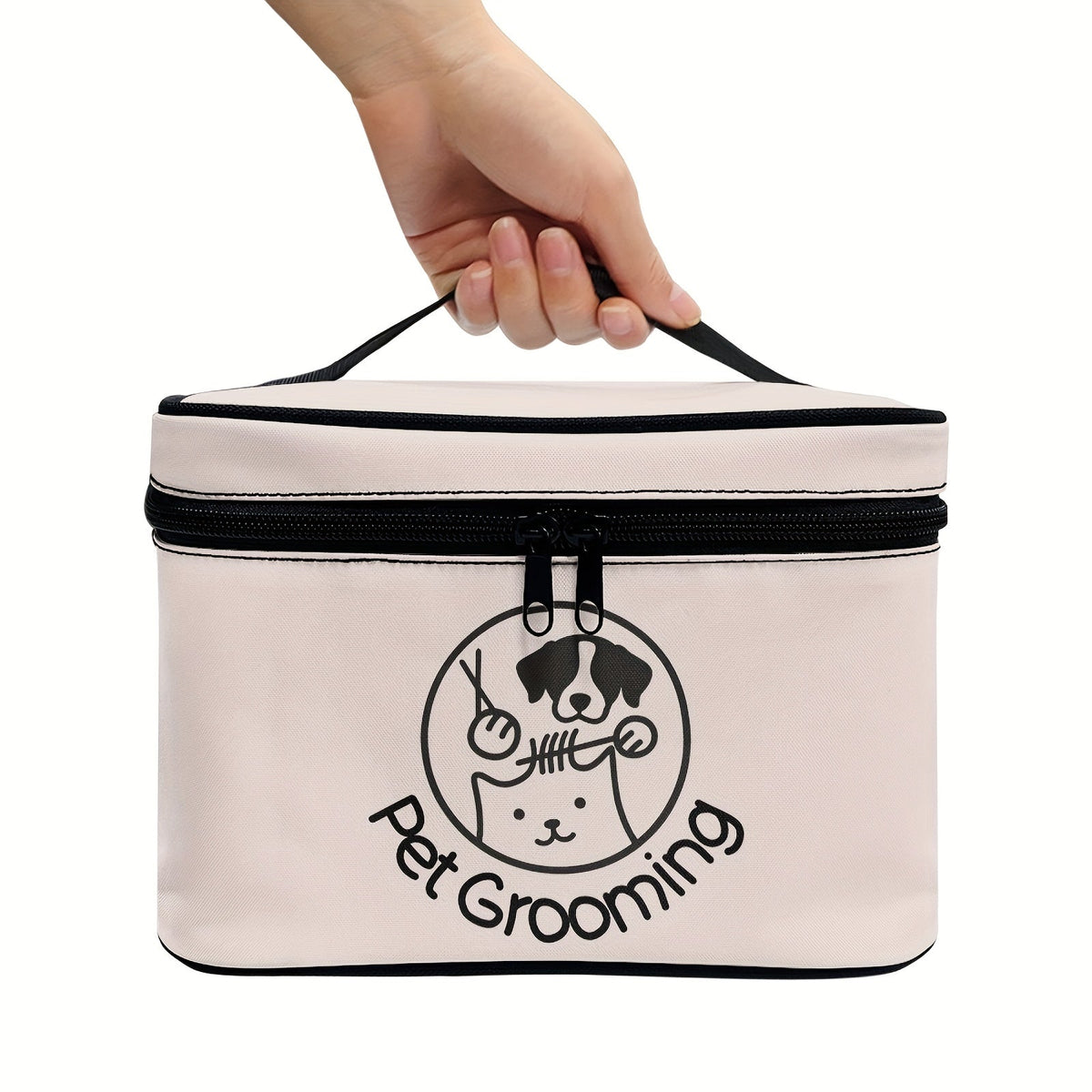 Pet Grooming Tool Storage Bag for Dogs & Cats – Portable Organizer with Handle & Double Zipper, Travel-Ready Dog Cat Grooming Kit Pouch, Ideal Gift for Pet Lovers
