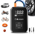 Portable Tire Inflator 100W Cordless Air Pump 4000mAh Battery 30-Second Inflation 5 Modes Digital PSI Display Type-C Charging LED Light Multi-Nozzle for Car Motorcycle Bicycle Ball