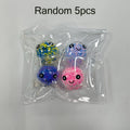 Squishy Stress Balls Octopus Shape 3 or 5 Pack Bead Filled Sensory Fidget Squeeze Toys for Kids Adults Anxiety Relief Colorful Transparent Party Favors Stocking Stuffers Halloween Christmas Gifts