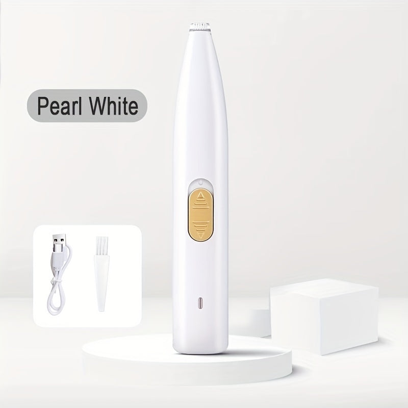 Pet Electric Hair Clipper for Dogs & Cats – Quiet Cordless Underfoot Paw Trimmer for Small Medium Large Breeds, USB Rechargeable Low Noise Grooming Kit