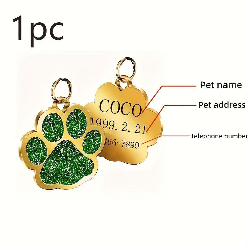 Custom Engraved Pet ID Tag for Dogs & Cats – Personalized Alloy Name & Phone Number Tag to Prevent Loss, Durable Anti-Lost ID Collar Tag for Cats and Dogs