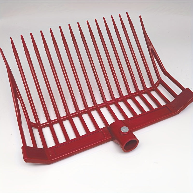 16-Tooth ABS Plastic Stable Fork Hay Fork Lightweight Rust-Resistant Durable Manure Fork for Horse Farms Stables Barn Cleaning Labor-Saving Feed Fork Tool