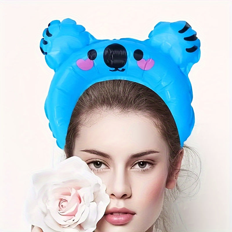 24pcs Zoo Animal Inflatable Headbands for Kids – Safari Jungle Farm Wildlife Balloon Hair Hoops, Jungle Theme Birthday Party Supplies, Animal Costume Party Favors for Boys & Girls (Random Pattern)
