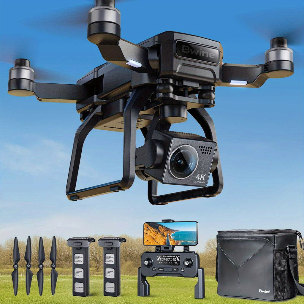 Bwine F7GB2 4K Drone with 3-Axis Gimbal - 8.2MP Camera, 50+ Min Flight Dual Battery, Level 6 Wind Resistance, 3.2KM Transmission, Triple GPS, FAA Remote ID Compliant, Carbon Fiber Frame