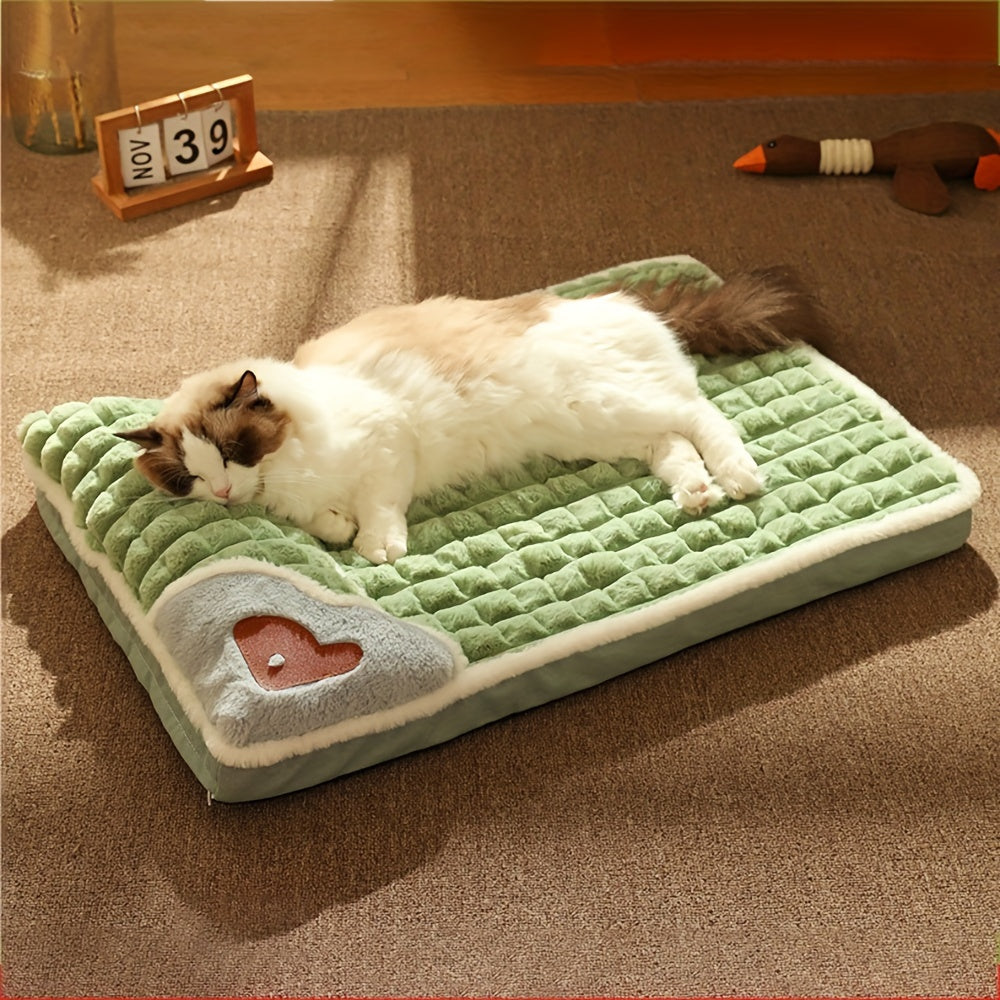 Thickened Cat Dog Bed - Washable Detachable Pet Sofa Sleeping Pad for Cats & Dogs, Extra Large Size Available, Non-Slip Bottom, Cozy Plush Mat for Indoor Pets