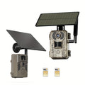 4G Trail Camera No WiFi Required 2K 1440P Solar Powered – Built-in SIM Card, 75ft Night Vision, 0.2s Trigger, 7800mAh Battery, Wireless Outdoor Hunting & Security Camera for Remote Areas