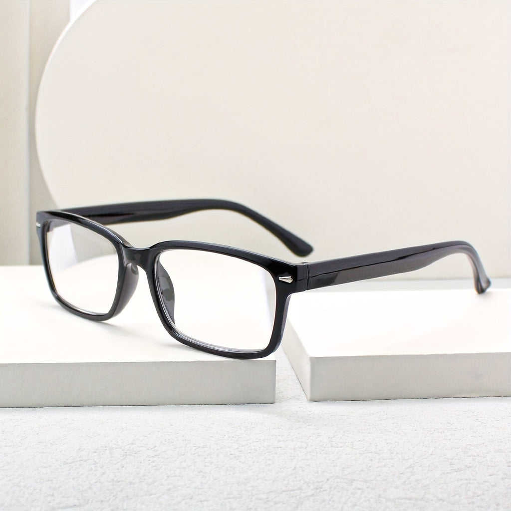 10-Pack Reading Glasses for Men & Women - Ultra-Light Square Frame Readers with HD Clear Lenses, Vintage Metal Accents, Strengths +1.0 to +4.0 for Home Office & Everyday, Great Gift for Seniors