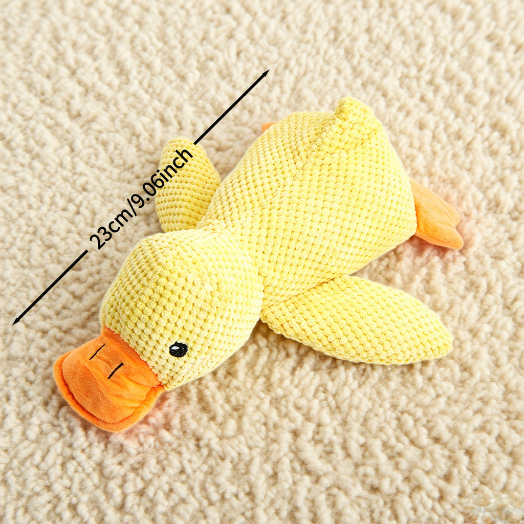 Squeaky Duck Plush Dog & Cat Toy - Interactive Chew Toy with Squeaking Sound, Double-Layer Thick Fabric, Durable Bite Toy for Small Medium Large Pets, Fun Holiday Gift