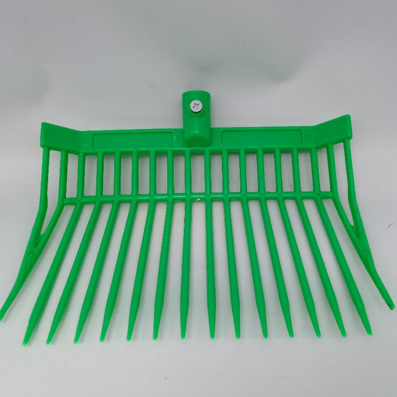16-Tooth ABS Plastic Stable Fork Hay Fork Lightweight Rust-Resistant Durable Manure Fork for Horse Farms Stables Barn Cleaning Labor-Saving Feed Fork Tool