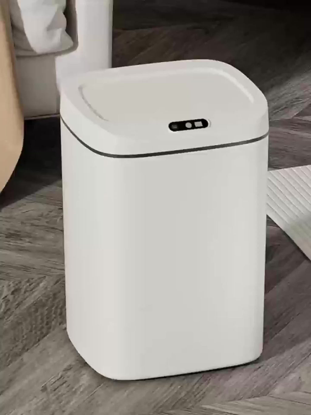 Inductive Smart Trash Can with Sealed Lid and Odor-Proof Technology Touch Control Switch Hands-Free Automatic Sensor Waste Bin Easy-to-Clean for Office Bathroom Bedroom Kitchen