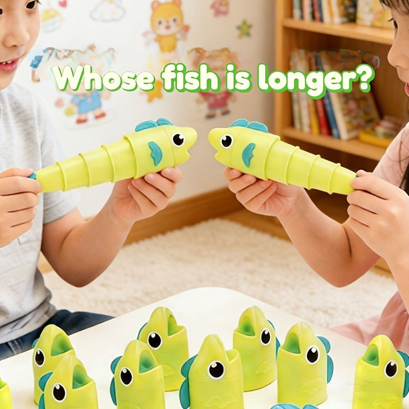 5pcs Telescopic Fishing Battle Tabletop Game Fun Family Fishing Game for Kids Adults Trains Hand-Eye Coordination Reaction Speed & Concentration Indoor Party Game Birthday Gift