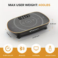 MERACH CV30 Pro Vibration Plate Exercise Machine Auto-Sensing Full Body Workout Platform with Bluetooth Speaker, Resistance Bands, 10 Speed Levels, LED Display, 330-440 lbs Capacity – Home Gym Fitness