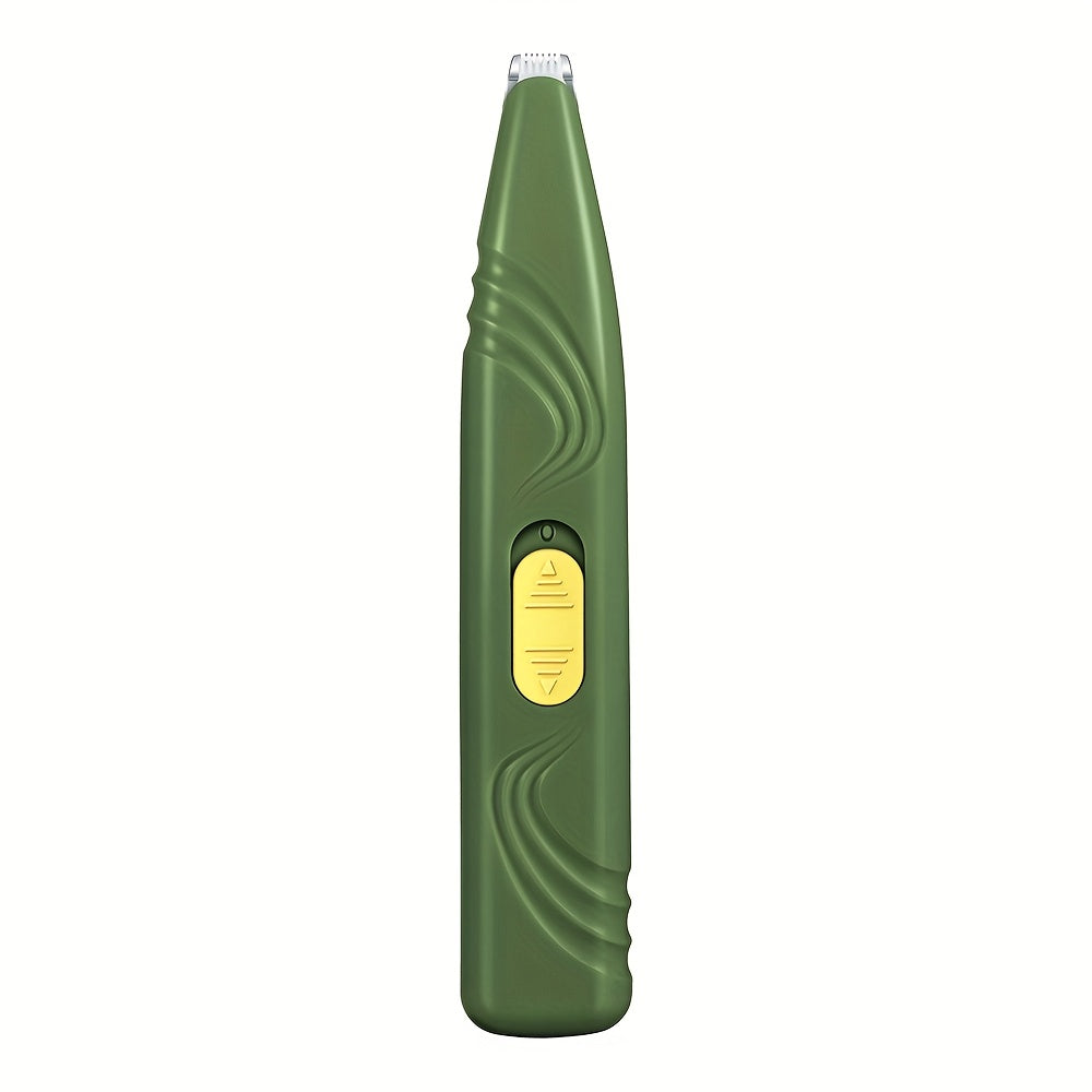 Cordless Pet Grooming Clipper – Low Noise Electric Precision Trimmer for Dog Paw, Cat Face & Eye Area Hair, USB Rechargeable Quiet Shaver for Small Pets, Safe Detail Trimming Tool